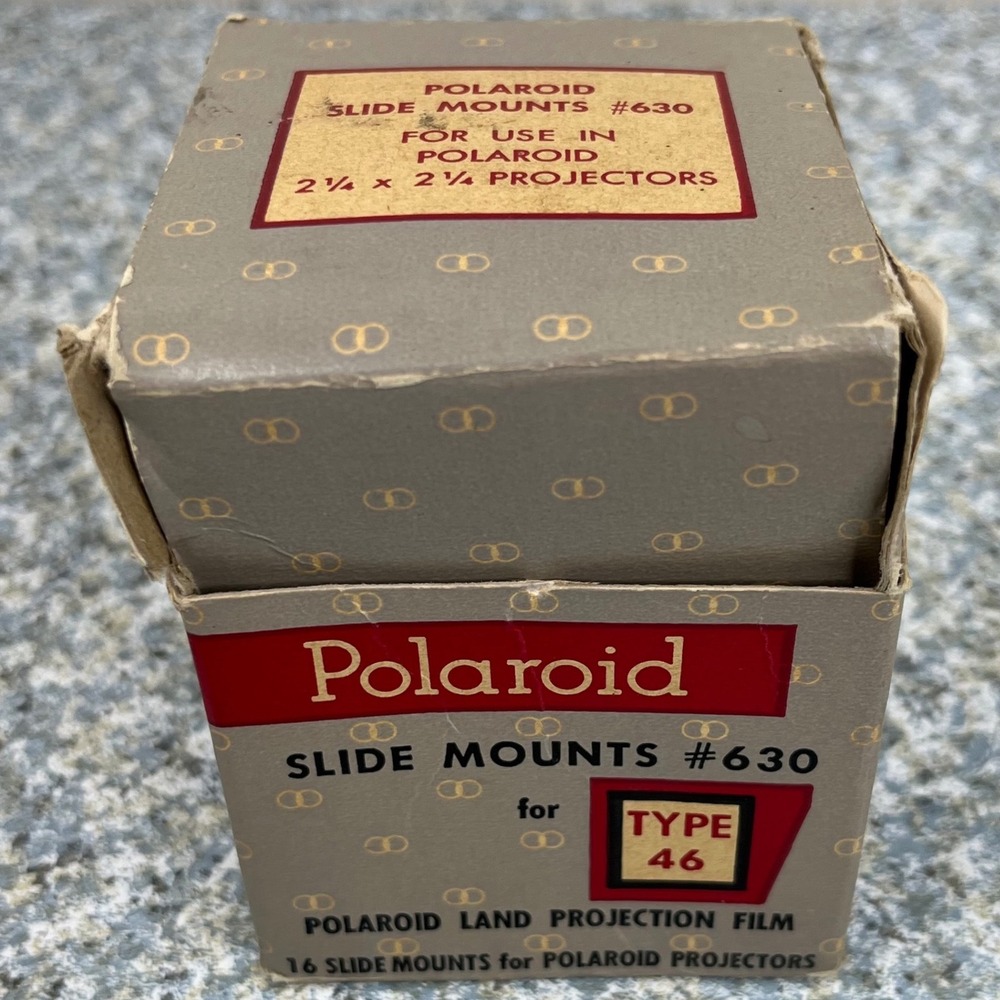 Polaroid Slide Mounts #630 for Type 46 Film 2.25x2.25 Projector Vintage 16 Count